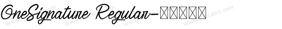 OneSignature Regular字体转换